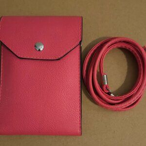 Leather Phone Crossbody Bag - Hot Pink!